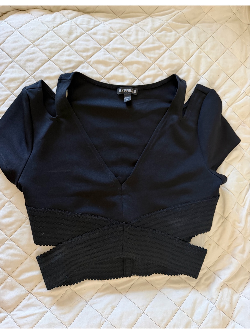 Express Black V-Neck Tunic Top